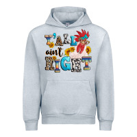 Heather Grey Y'all ain't right crazy Urban Hoodie - texasbilliewilder
