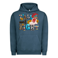 Pigment Midnight Navy Y'all ain't right crazy Urban Hoodie - texasbilliewilder