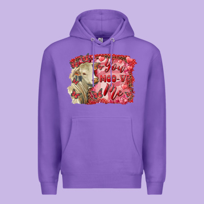 Premium Hoodie Valentine's day you moo ve me charolais cow