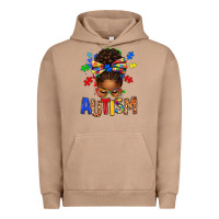 Pigment Burro Autism Awareness afro messy bu Urban Hoodie - texasbilliewilder