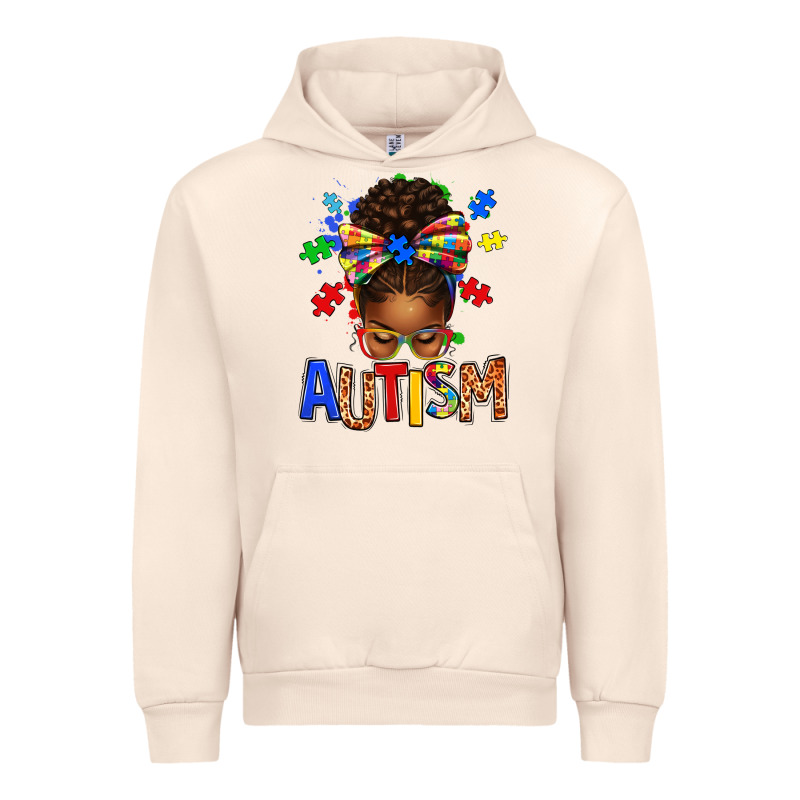Autism Awareness Afro Messy Bu Urban Hoodie by texasbilliewilder | Teevron