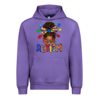 Tulip Autism Awareness afro messy bu Urban Hoodie - texasbilliewilder