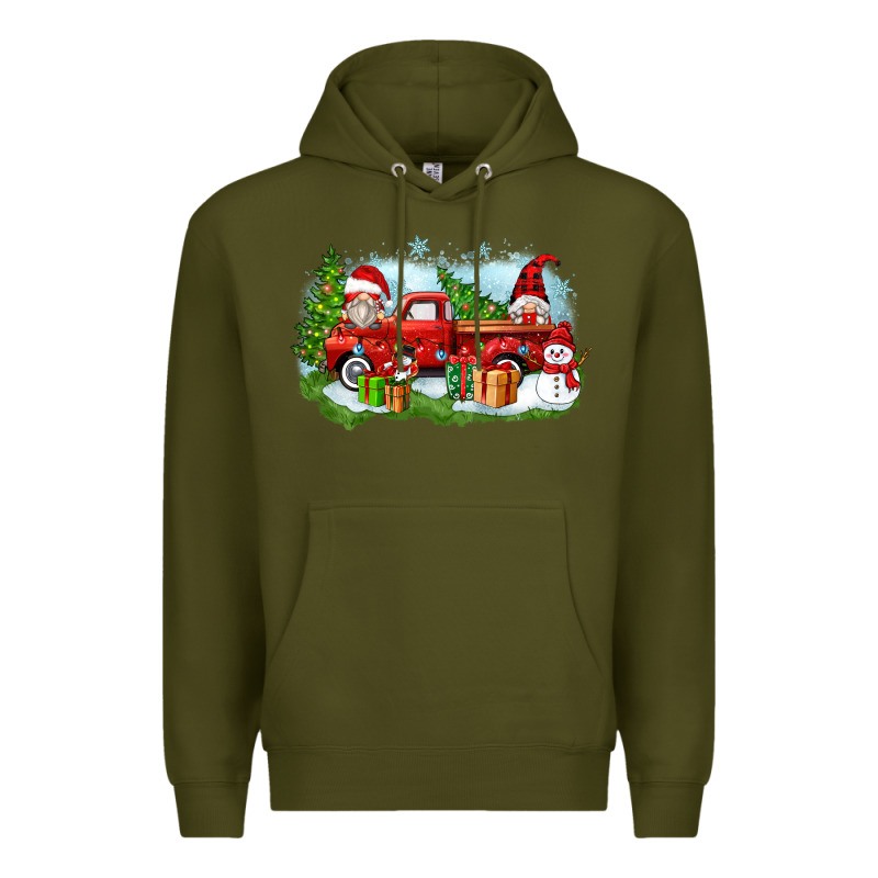 Christmas Gnomes Truck Premium Hoodie by Zillion Design Studio | Teevron