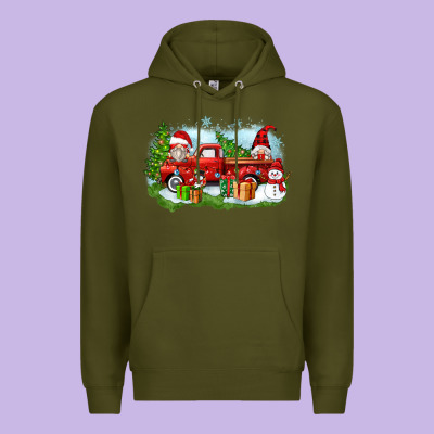 Christmas Gnomes Truck Premium Hoodie Designed By Zillion Design Studio