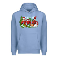 Colony Blue Christmas gnomes truck Premium Hoodie - Zillion Design Studio