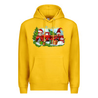 Lemon Christmas gnomes truck Premium Hoodie - Zillion Design Studio