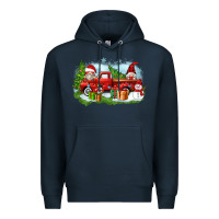 Navy Christmas gnomes truck Premium Hoodie - Zillion Design Studio