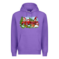 Purple Christmas gnomes truck Premium Hoodie - Zillion Design Studio