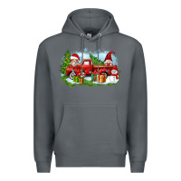 Rock Christmas gnomes truck Premium Hoodie - Zillion Design Studio