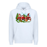 White Christmas gnomes truck Premium Hoodie - Zillion Design Studio