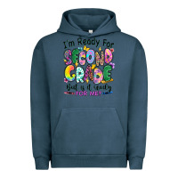 Pigment Midnight Navy I'm ready for second grade but is it ready for me Urban Hoodie - RanaPortraitStore