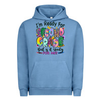 Pigment Pebble Blue I'm ready for second grade but is it ready for me Urban Hoodie - RanaPortraitStore