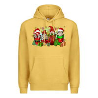 Antique Gold Christmas gnome coffee cups Premium Hoodie - Zillion Design Studio