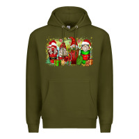 Army Green Christmas gnome coffee cups Premium Hoodie - Zillion Design Studio
