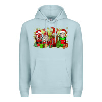 Blue Mist Christmas gnome coffee cups Premium Hoodie - Zillion Design Studio