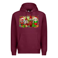 Burgundy Christmas gnome coffee cups Premium Hoodie - Zillion Design Studio