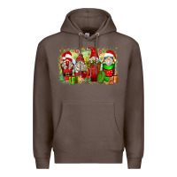 Coffee Christmas gnome coffee cups Premium Hoodie - Zillion Design Studio
