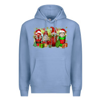 Colony Blue Christmas gnome coffee cups Premium Hoodie - Zillion Design Studio