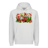 Dove Grey Christmas gnome coffee cups Premium Hoodie - Zillion Design Studio