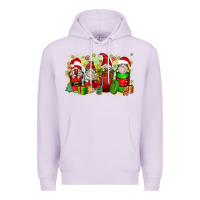 Lilac Christmas gnome coffee cups Premium Hoodie - Zillion Design Studio