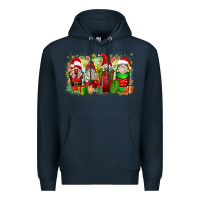 Navy Christmas gnome coffee cups Premium Hoodie - Zillion Design Studio