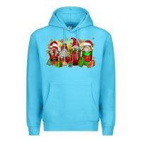 Ocean Blue Christmas gnome coffee cups Premium Hoodie - Zillion Design Studio