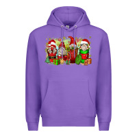 Purple Christmas gnome coffee cups Premium Hoodie - Zillion Design Studio