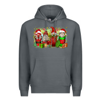 Rock Christmas gnome coffee cups Premium Hoodie - Zillion Design Studio