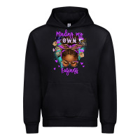 Black minding my own business afro messy bun Urban Hoodie - texasbilliewilder