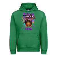 Emerald minding my own business afro messy bun Urban Hoodie - texasbilliewilder