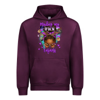 Mauve Wine minding my own business afro messy bun Urban Hoodie - texasbilliewilder