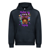 Navy minding my own business afro messy bun Urban Hoodie - texasbilliewilder