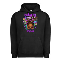 Pigment Black minding my own business afro messy bun Urban Hoodie - texasbilliewilder