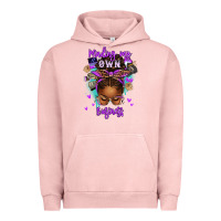 Pigment Salmon minding my own business afro messy bun Urban Hoodie - texasbilliewilder