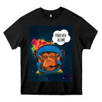 Black Forever Alone, Monkey, Space, Monkey At Space, Heavy Core Tee - Bettercallsaul