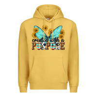 Antique Gold created with a purpose Premium Hoodie - texasbilliewilder