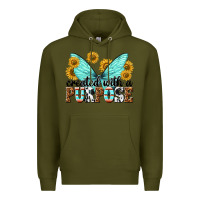 Army Green created with a purpose Premium Hoodie - texasbilliewilder