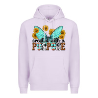 Lilac created with a purpose Premium Hoodie - texasbilliewilder