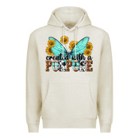 Oatmeal Heather created with a purpose Premium Hoodie - texasbilliewilder