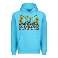 Ocean Blue created with a purpose Premium Hoodie - texasbilliewilder