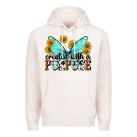 Pale Pink created with a purpose Premium Hoodie - texasbilliewilder