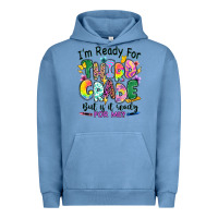 Pigment Pebble Blue I'm ready for third grade but is it ready for me Urban Hoodie - RanaPortraitStore