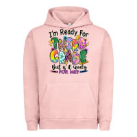 Pigment Salmon I'm ready for third grade but is it ready for me Urban Hoodie - RanaPortraitStore