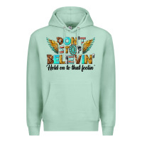 Seafoam dont stop believing Premium Hoodie - texasbilliewilder