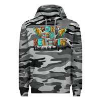 Slate Camo dont stop believing Premium Hoodie - texasbilliewilder