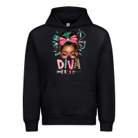 Black afro messy bun diva life Urban Hoodie - texasbilliewilder