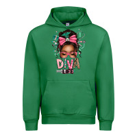 Emerald afro messy bun diva life Urban Hoodie - texasbilliewilder