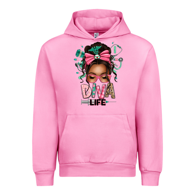 Afro Messy Bun Diva Life Urban Hoodie by texasbilliewilder | Teevron