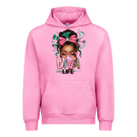 Fuchsia Pink afro messy bun diva life Urban Hoodie - texasbilliewilder