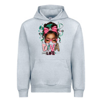 Heather Grey afro messy bun diva life Urban Hoodie - texasbilliewilder